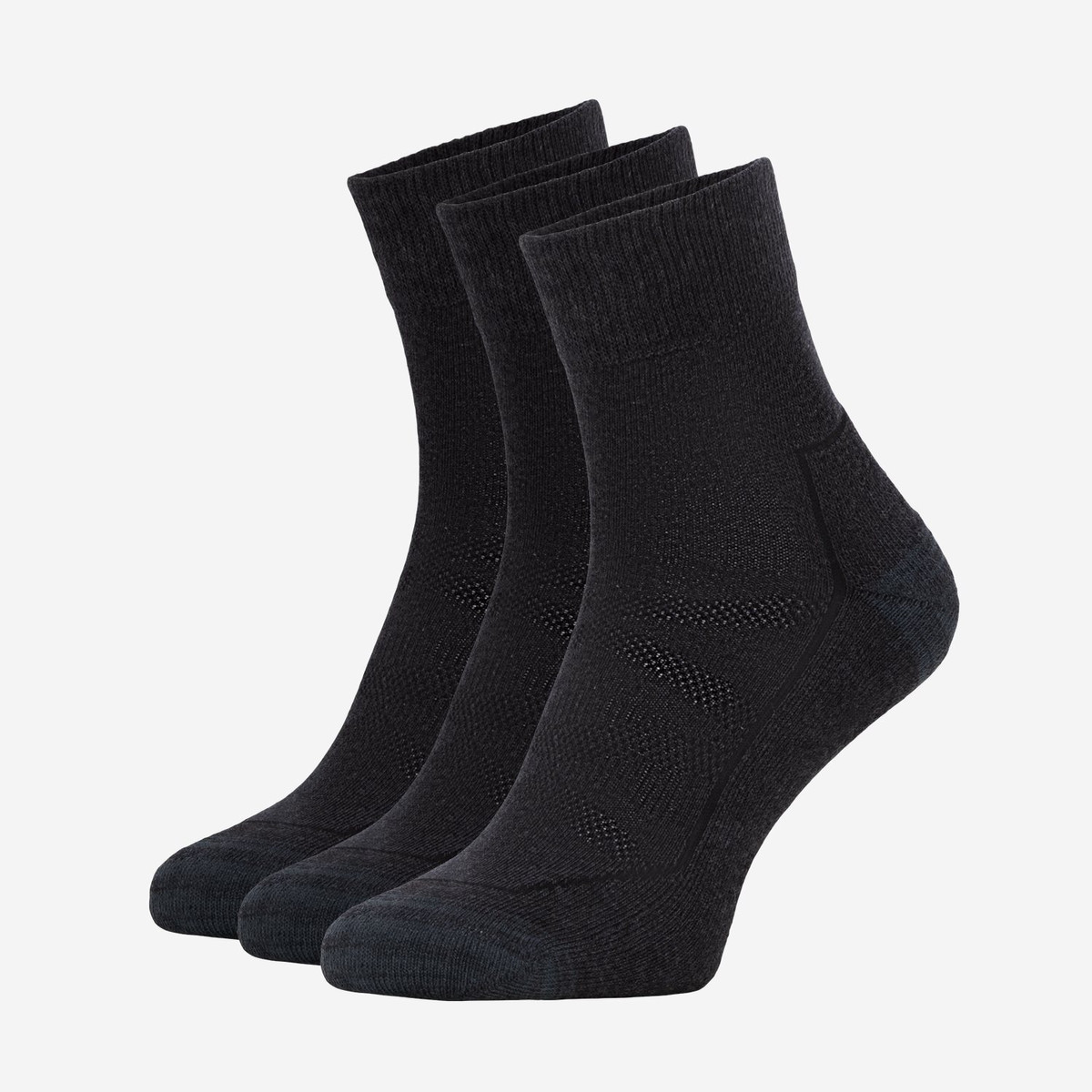 Coolmax Wandelsok 3-Pack | Donkergrijs