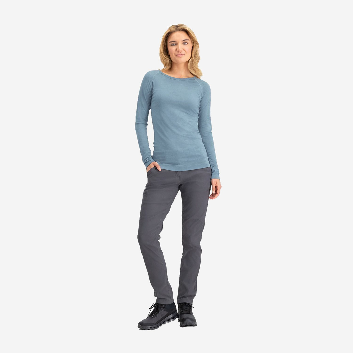 Pure Merino Longsleeve Damen | Hellblau