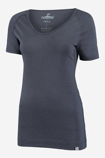 Pure Merinowol T shirt Dames Graphite