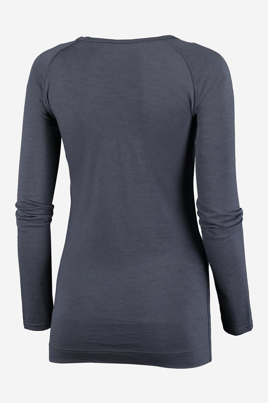 Pure Merinowol Longsleeve Dames | Graphite