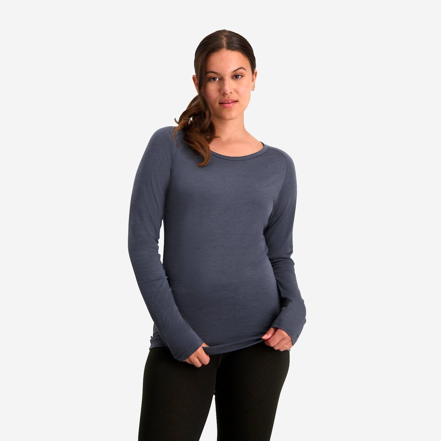 Pure Merinowol Longsleeve Dames | Graphite