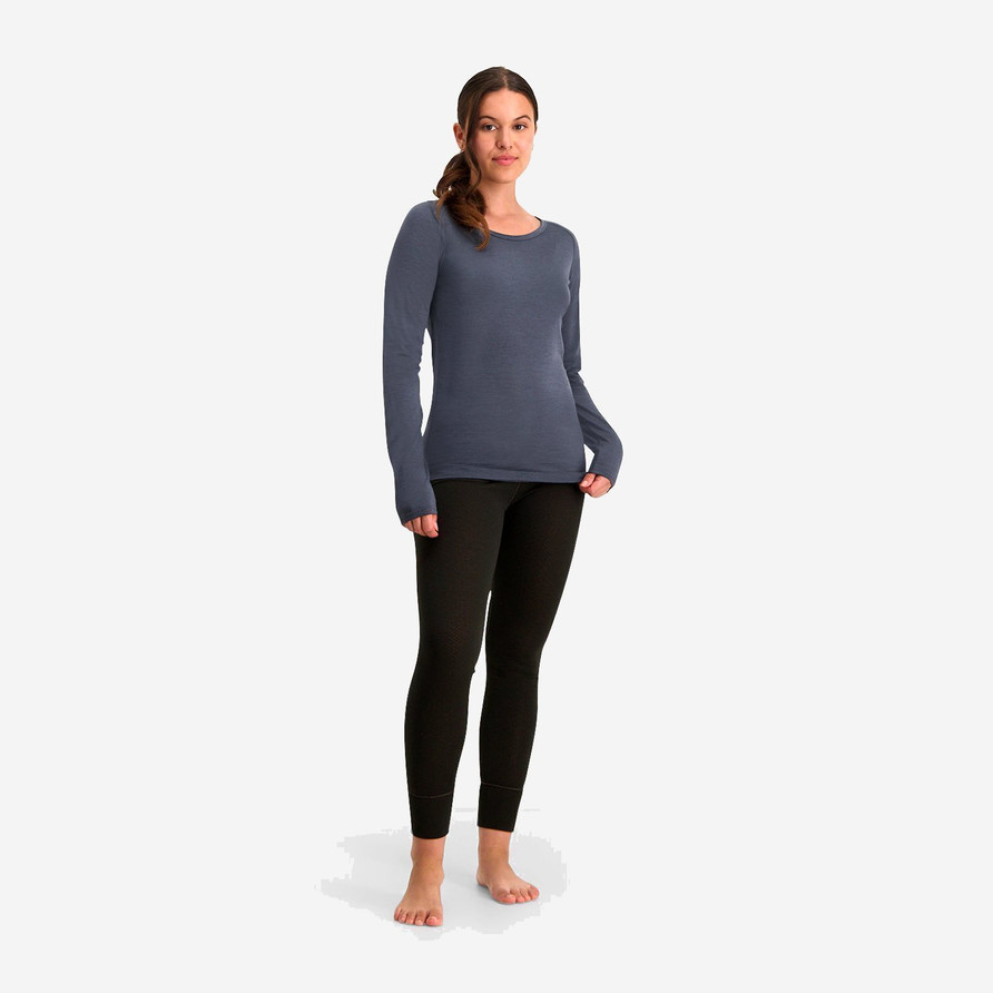 Pure Merinowol Longsleeve Dames | Graphite