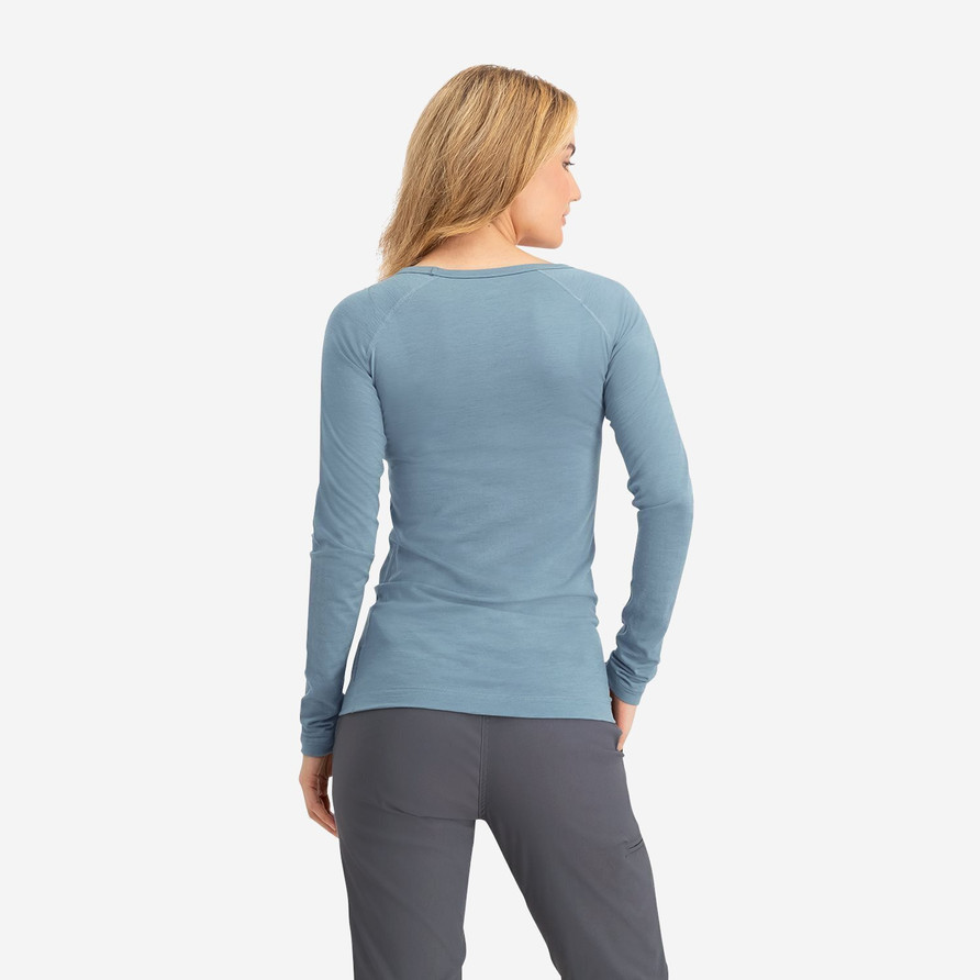 Pure Merino Longsleeve Damen | Hellblau