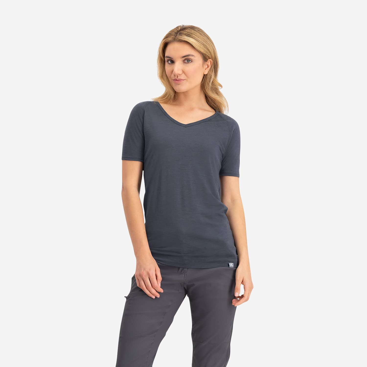 Pure Merinowol T shirt Dames Graphite Outlet Premium Kwaliteit NOMAD