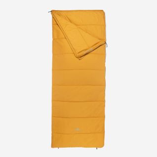 NOMAD Blazer rectangular sleeping bag in dark mango with an unzipped top flap