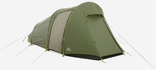 NOMAD Bedouin 2 Pro tent in calliste green met tunnelvorm en scheerlijnen voor twee personen
