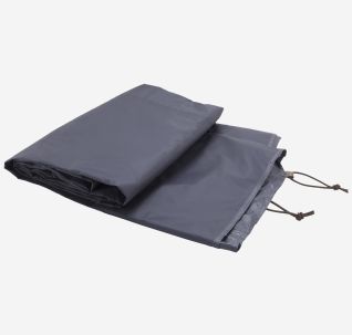 NOMAD Dogon 4 plus 2 foldable groundsheet in pearl grey polyester with attachment loops.