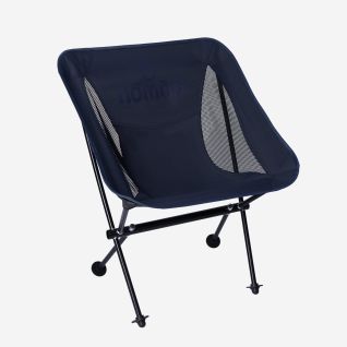 NOMAD Sarek premium compact camping chair in dark blue with a lightweight frame and breathable mesh side panels