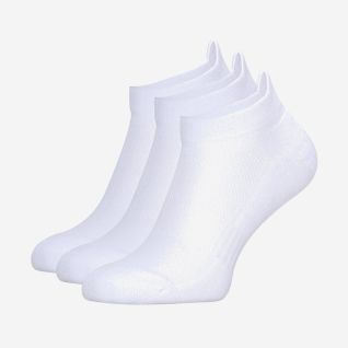NOMAD set of three pairs of white organic cotton low-cut walking socks