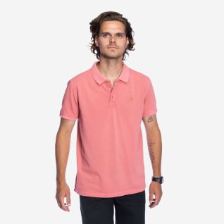 NOMAD Taupo eco-katoenen polo voor heren in ruby rood met korte mouwen en klassiek kraagje