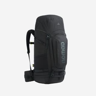 NOMAD Batura 55-liter premium backpack in black with a spacious main compartment and ergonomic shoulder straps