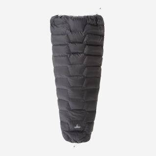 NOMAD Fornax top quilt in black with down insulation and drawstrings, suitable for camping and outdoor activities
