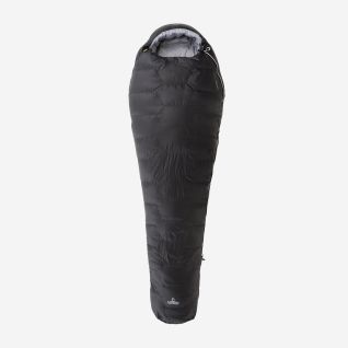 NOMAD Fornax 480 mummy slaapzak in zwart met capuchon en verstelbare opening voor outdoor kamperen