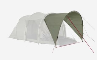NOMAD Dogon 2 en 3 plus 1 LW porch in calliste green aanbouwluifel voor tent met boogvorm en ruime ingang