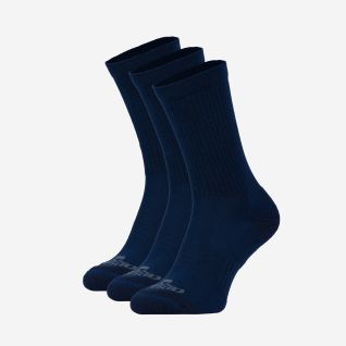 NOMAD 3-pack of dark blue cotton hiking socks with the brand name on the toes.