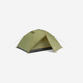 NOMAD Jade 2 tent in calliste green met geopende ingang en stevige scheerlijnen voor twee personen
