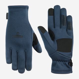 NOMAD stretch winter handschoen in donkerblauw met zwarte gripdetails en elastische manchetten
