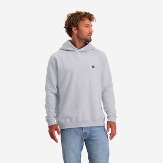 NOMAD Rolleston men’s regular-fit hoodie in grey mélange with hood and small chest logo