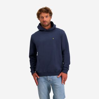 NOMAD Rolleston hoodie men regular in donkerblauw met capuchon en klein logo op de borst