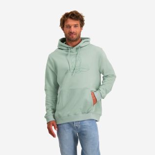 NOMAD Rolleston men's hoodie in mint green with kangaroo pocket and hood