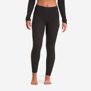 NOMAD dames thermobroek van grove merinowol in zwart met elastische tailleband en aansluitende pasvorm