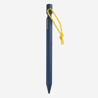 NOMAD aluminum Y-stake set of 8 in dark blue with yellow cord for tent attachment