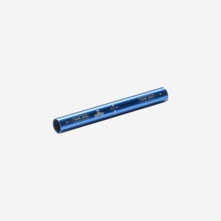 NOMAD aluminum tent pole repair tube in dark blue with instructions printed on the tube.
