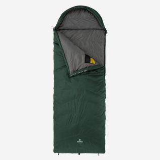 NOMAD Taurus Comfort 550 donkergroene slaapzak met capuchon en opengeritste bovenkant