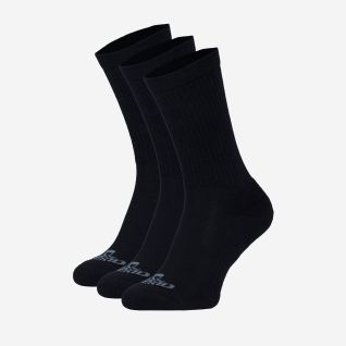 NOMAD zwarte wandelsokken 3-pack met ribbelstructuur en logo op de tenen