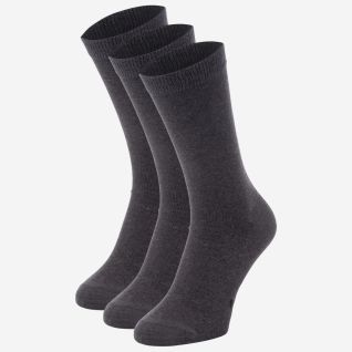 NOMAD Daily 3-Pack Organic Cotton Socks in Dark Grey for Men and Women