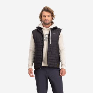 NOMAD bodywarmer voor heren in zwart met ritssluiting en gewatteerde panelen voor outdoor activiteiten