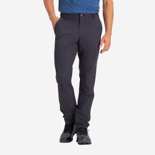 NOMAD men's long dark grey hiking pants with straight legs and side pockets