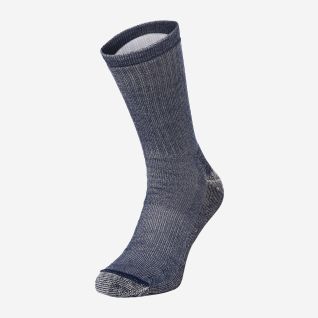NOMAD winter sok van wol pro in grijs-blauw met ribstructuur en verstevigde teen en hiel
