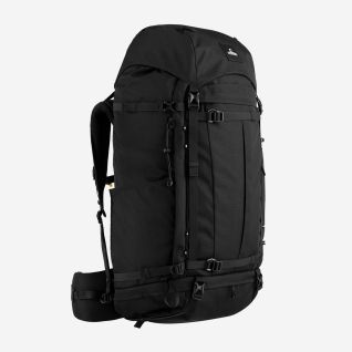 NOMAD Torcal Premium 70 rugzak in zwart met gespen en verstelbare banden geschikt voor trekking en backpacken