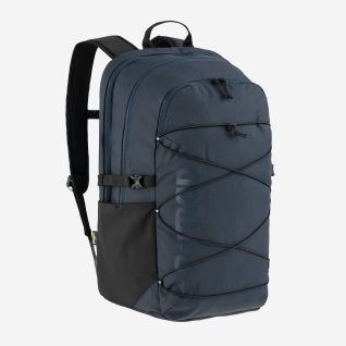 NOMAD Lahko 28 Daypack donkerblauw met zwarte details en elastisch koord aan de voorkant