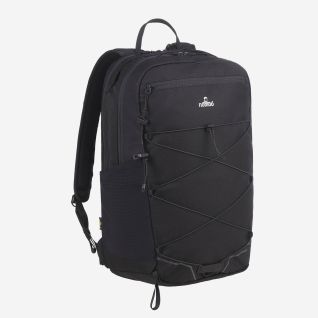 NOMAD Montagon 28 liter zwarte daypack rugzak met voorvak, touwsluiting en verstelbare schouderbanden