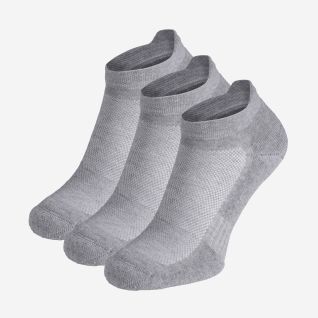 NOMAD gray organic cotton hiking socks 3-pack, low-cut ankle length for walking and outdoor activities