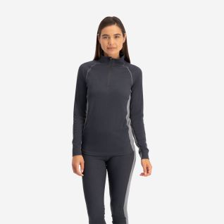 Zip-Neck Thermal Longsleeve Women | Grey