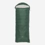 NOMAD Aztec premium comfort slaapzak in trekking groene kleur met capuchon en rechthoekig model