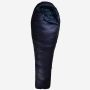 NOMAD Orion 900 mummy sleeping bag in ink blue with hood and down insulation for outdoor camping