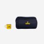 Dark blue NOMAD L/XL compression sack next to a yellow NOMAD mug on a white background.