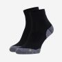 NOMAD anti-tick Coolmax hiking socks 2-pack in black with grey reinforcement at the toe and heel