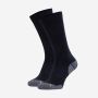 NOMAD anti-tick merino wool hiking socks 2-pack in dark blue with grey reinforced toe and heel