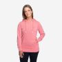 NOMAD Gisborne women’s eco-cotton hoodie in ruby pink with hood and kangaroo pocket