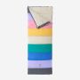 NOMAD Blazer multicolor sleeping bag with horizontal stripes in various colors and a rectangular shape