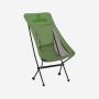 NOMAD Sarek premium comfort campingstoel in dill groen met lichtgewicht frame en ademende rugpanelen