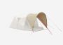 NOMAD Dogon 2 and 3 plus 1 Air Porch twill extension awning for tent with beige fabric and red guy lines