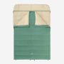 NOMAD Brisbane Premium Duo two-person sleeping bag in spruce green with beige lining