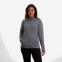 NOMAD merino dames woolblend vest in grijs met ritssluiting en opstaande kraag