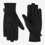 NOMAD black stretch winter gloves with anti-slip details and logo for outdoor use